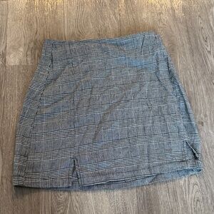 Brandy Melville Gray Plaid Mini Skirt